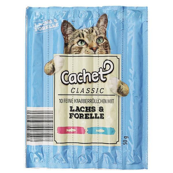 اسنک تشویقی گربه کچت با سالمون و قزل آلا - Cachet Lachs & Forelle