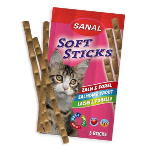 تشویقی مدادی گربه سانال با طعم سالمون و قزل آلا - Sanal Sticks