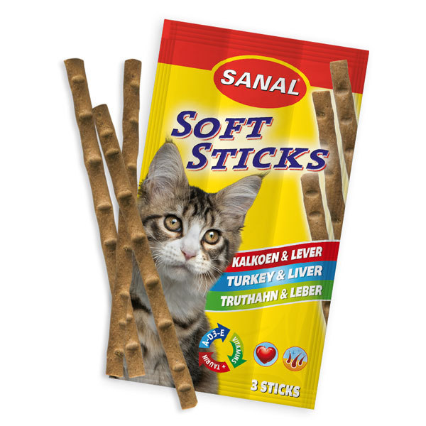 تشویقی مدادی گربه سانال با طعم جگر و بوقلمون - Sanal Sticks